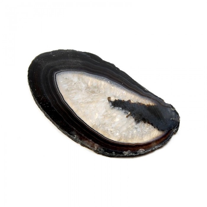 Ημιπολυτιμος Λιθος - Φέτα Αχάτη Μαύρη 4-5cm Agate Ακατέργαστοι λίθοι